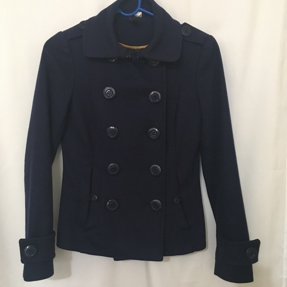 3/$28❤️Divided Navy blue button front short jacket size 4 - Picture 7 of 12
